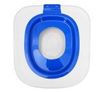 Kit D’apprentissage Propreté Chat pour Toilettes, Bac Bleu Réutilisable | Plateau Stable à Bord Surélevé, Guide à Étages Amovible, Fond Antidérapant, Format Compact