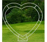 Kit D’Arche De Ballons en Métal, Arche De Mariage en Forme De Cœur, Idéal pour Fêtes, Propositions, Saint-Valentin Et Décorations De Mariage(White)