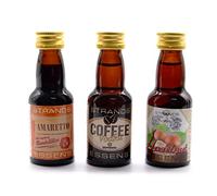 Kit d’Arômes Café Vodka + Noisette + Amaretto - 3 x 25ml - Essences Sans Alcool pour Liqueur ou Vodka Aromatisée - Prépare 3 Bouteilles de 750ml