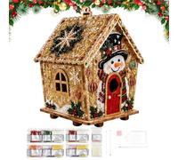 Kit d’art de perles de maison de Noël 3D | Ornement de bureau festif