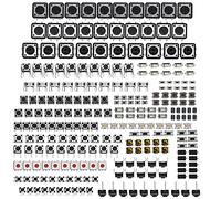 Kit d’assortiment de boutons-poussoirs tactiles, micro-interrupteurs tactiles momentanés 12 V 50 mA, 25 valeurs de différentes tailles pour les projets électroniques DIY, les (250 pièces)
