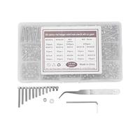 Kit d’assortiment de vis M3, ensemble de vis à tête hexagonale creuse, écrous et rondelles en acier inoxydable 304 avec boîte de rangement, kit de fixations de 12 tailles et 510