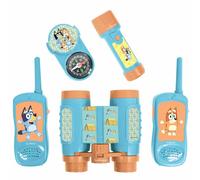 Lexibook Kit d'aventurier Bluey – Talkies-walkies portée 120 m, jumelles, boussole – Multicolore TU