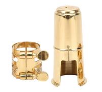 Kit d’embouchure pour saxophone alto, embouchure en métal pour saxophone avec ligature et capuchon, pièces de rechange dorées pour saxophone alto, instrument de musique durable de