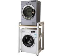 Kit D’empilage De Support De Laveuse-sécheuse avec étagère, 3 Hauteurs Réglables Au-Dessus De La Laveuse, Unité De Support De Rangement pour Laveuse à Chargement Fronta, White