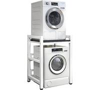 Kit D’empilage Support Réglable, Laveuse Et Sécheuse à Chargement Frontal - Support Portable D’Une Capacité De 400 Kg - Unité De Rangement Au-Dessus De La Laveuse pour La Lessive