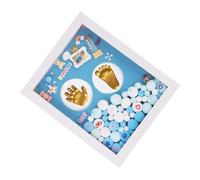 Kit D’empreinte de Main Bébé en Acrylique Doré, Cadre Photo Souvenir