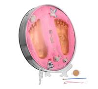 Kit D’empreintes de Mains de Bébé, Empreinte Rose, Argile Souvenir | Sèche sans Ternir, Facile à Utiliser, Impressions Nettes et Détaillées, pour Présents Naissance et Fête Bébé