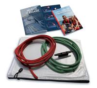 Kit d’entraînement aux nœuds et manœuvres Marins - 2 Cordes + Taquet Ventouse + Livre illustré en français - Préparation permis Bateau & Pratique de la Voile