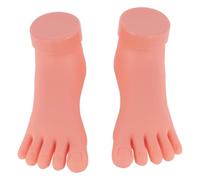 Kit D’entraînement Vernis Pied 2 Pièces en Gel de Silice | Modèles Beige, Anatomie Réaliste des Orteils, Toucher Peau, pour École de Nail Art et Pratique Maison