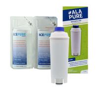 Kit d’entretien Alapure FMC006 - Filtre à eau + Détartrant ALA-CMC603 compatible avec Delonghi