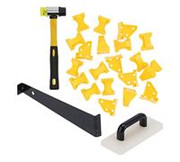 Kit d’espacement de 1/4 pouce pour parquet, outils d’installation de sol comprenant un bloc de frappe, une barre de traction, un marteau, ainsi que des cales triangulaires en ABS