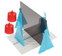 Kit D’expérimentation Miroir Plan pour Physique, Démonstration | Visualisation de L’image Formée, Montage Simple, Plastique Blanc t Laboratoire, Usage Répété