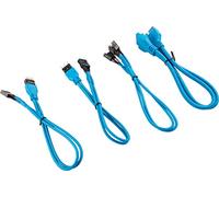 CORSAIR Kit d'extension gainé Premium 30 cm pour panneau avant Bleu