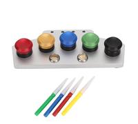 Kit d’huileur pour montres en métal, comprenant 5 coupelles à huile et 4 outils de trempage ; distributeur d’huile de précision pour horlogers, destiné à la lubrification des (Plat à huile convexe à