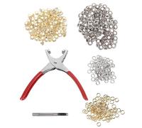 Kit D’œillets Métalliques 6mm avec Rondelles, Pince de Pose en Fer