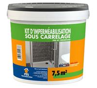 Kit d’Imperméabilisation Sous Carrelage - Primaire 1kg + Résine 6kg + Bande d’Armature SEBS 10m - Kit Complet Étanchéité Sols et