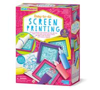4M KidzMaker Kit de sérigraphie facile à faire - Motif sérigraphie sur tissu - Kit d'art et d'artisanat pour garçons et filles âgés de 5 à 14 ans