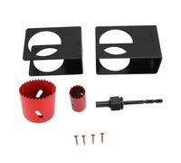 Kit d’installation de serrure d’entrée de porte de 1-3/8 à 1-3/4 pouce, outil sans fil de perçage du trou de la porte avec gabarit de guidage et scie à trous pour portes en bois,