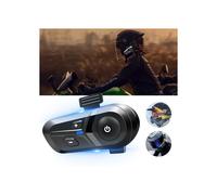 Kit d’oreillette Bluetooth pour moto, Bluetooth 5.3, étanche IPX67, autonomie de 70 h, ajustement universel, son stéréo, longue portée