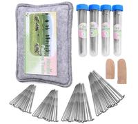 Kit D’outils De Feutrage De Laine 82 Pcs, Outils De Feutrage Avec Tapis | 80 Aiguilles De Feutrage Et Protège-Doigts, Aiguilles De Feutrage En 4 Tailles Et Tapis épais En Feutre
