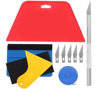 Kit D’outils de Lissage Papier Peint Autocollant pour Pose Murale | Raclette, Grattoirs et Cutter, pour Film Vinyle Adhésif, Rénovation Maison, Protection des Surfaces