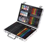 Kit d’outils de peinture pour enfants, 65 pièces, ensemble de crayons de couleur, craies et marqueurs, fournitures d’art non toxiques avec boîte de rangement pour les activités de