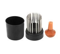 Kit d’outils de perlage pour la fabrication de bijoux, kit d’outils de sertissage de bijoux avec 23 aiguilles et manche, outils de grain de perles pour l’incrustation de pierres pr