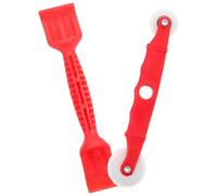 Kit D’outils de Pose pour Fenêtres, Rouleau et Spatule, Rouge | Plastique Ergonomique, Glisse Fluide, Nettoyage des Rainures, Pose de Joints, pour Ateliers et Maintenance