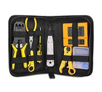 Kit d outils de réparation réseau RJ45 RJ11 RJ12 avec des pinces à sertir un tester câble coupeur éplucher les fils tournevis outil poinçonnage