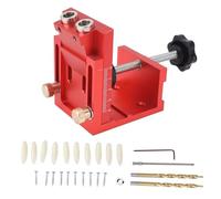 Kit d’outils pour chevilles à poche, système de chevilles à poche pour le travail du bois avec guide de perçage de précision pour des assemblages sans joint visible, comprenant 26