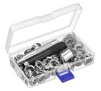 Kit d’outils pour œillets composé d’un pose-œillets, d’un poinçon, d’une matrice de sertissage et de 100 œillets (Ø 1,3 cm)