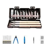 Kit d’outils pour imprimante 3D, outil de nettoyage de modèle, ensemble de coupe/polissage à plusieurs lames, ébavureur métal, limes acier, pinces, étui portable 9,8 x 5,9 x 1,6 in/25 x 15 x 4 cm