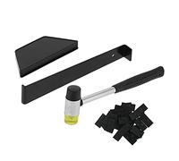 Kit d’outils pour la pose de parquet, entretoises pour la pose de parquet stratifié avec marteau en caoutchouc, bloc de frappe et barre de traction - ensemble complet d’accessoires