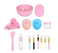Kit d’outils pour masque facial, ensemble de soins du visage comprenant un bol de mélange, une spatule, un flacon pulvérisateur et une brosse pour le visage ; outils de mélange de