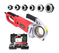 Kit d’outils pour tarauder les tuyaux, machine à tarauder les tuyaux haute résistance 2300 w, outil de plomberie portable, entraînement électrique manuel, avec 6 matrices