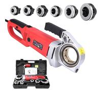 Kit d’outils pour tarauder les tuyaux, machine à tarauder les tuyaux haute résistance 2300 w, outil de plomberie portable, entraînement électrique manuel, avec 6 matrices