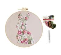Kit da ricamo pasquale - Set con coniglietto, filo colorato e, decorazione artigianale per principianti | Ideale per decorare casa a pasqua, creare regali fatti a mano, attività creative