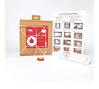 Kit d'abat-jour carré arrondi 20 cm de Needcraft en Epoxy et PVC, Blanc, Moderne, Pois, Montage au plafond ou Clip-on