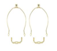 Kit d'abat-jour de 15,2 cm avec construction en métal, harpe en forme de U et embout pour un ajustement sûr de l'abat-jour (doré)