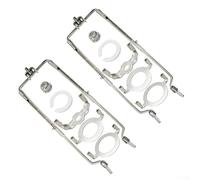 Kit d'abat-jour en métal avec cadre réglable pour abat-jour de 17,8 à 25,4 cm compatible avec les bases E14 E26 E27 avec anneaux de conversion et adaptateurs Noir/doré/argenté Deux ensembles inclus