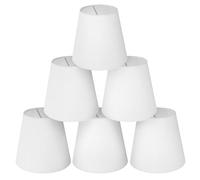 Kit D'abat-Jour Minimaliste Moderne, 6 Pièces, Candélabres en Tissu Blanc, Lustre de Table au Sol pour Ampoules E14, Applicable dans la Chambre à Coucher, Le Hall