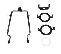 Kit d'abat-jour réglable de 20,3 cm | Support en métal avec convertisseur E14 pour supports d'ampoules E26 E27 | Support de rechange pour lampadaires de table | Doré (noir)