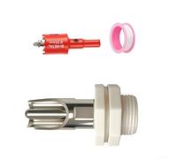 Kit d'abreuvoir automatique pour porc contenant un raccord de bec de téton, une ceinture de matière première et un outil de perforation pour les installations d'élevage (1 pièce)
