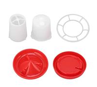 Kit d'Abreuvoir et Mangeoire en Plastique pour Volaille, Équipement de Poulailler pour Poulets, Cailles, Canards, Poules, Utilisation Extérieure et Jardin