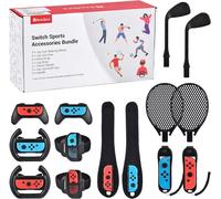 Kit D'accessoire Switch Sport 14 En 1, Avec Volant, Poignée Joycon, Raquette Tennis, Club Glof, Dragonne, Sangle Jambe Compatible Avec Switch/Switch Oled[Hdm5233694]