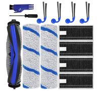Kit d'accessoires 13 pièces pour robot aspirateur ECOVACS DEEBOT X11 OmniCyclone/X11 Pro Omni/X11 Pro/X9 Pro Omni Pièces de rechange : 1 brosse principale, 2 rouleaux de nettoyage, 4 brosses latérales