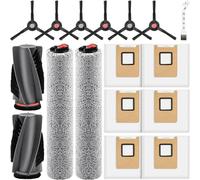 Kit d'accessoires 17 pièces compatible avec Eufy RoboVac E28 Omni/E25 Omni - Brosses principales, brosses latérales, sacs à poussière