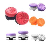 Kit d'accessoires 2 pièces : Capuchons de pouce en silicone pour manettes PS4/PS5, amplificateurs de joystick FPS, rallonges de stick de manette de jeu Purple