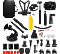 Kit d'accessoires 50 en 1 pour caméra d'action Compatible avec GoPro Hero 11 10 9 8 7 6 5 4, GoPro Max, Fusion, DJI Osmo Action, AKASO, Insta 360, etc. - Comprend Un Support de tête de caméra